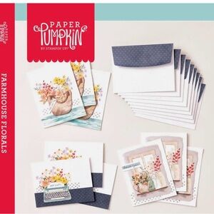 Stampin’ Up  Farmhouse Florals Card Kit – NIP August 2025 Paper Pumpkin